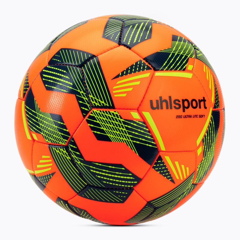 Football uhlsport Ultra Lite Soft 290 fluo orange/navy/fluo yellow size 5 2