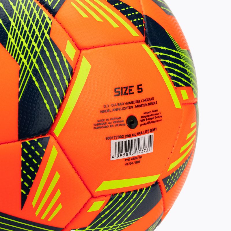 Football uhlsport Ultra Lite Soft 290 fluo orange/navy/fluo yellow size 5 3