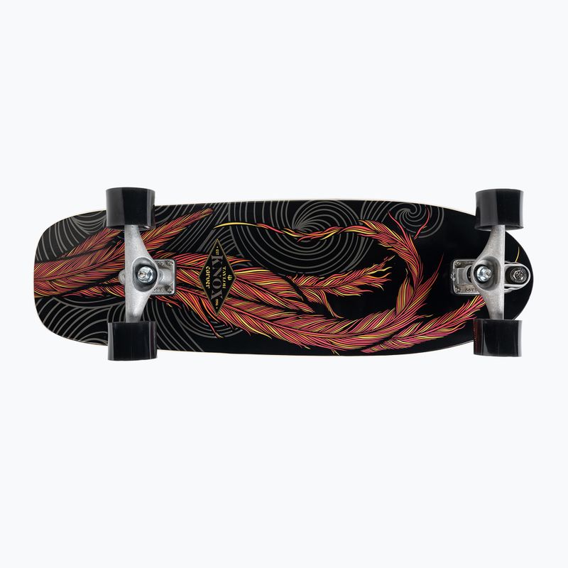 Surfskate skateboard Carver C7 Raw 31.25" Knox Phoenix 2022 Complete black and red C1013011133