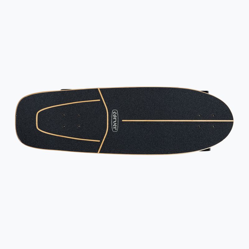 Surfskate skateboard Carver C7 Raw 31.25" Knox Phoenix 2022 Complete black and red C1013011133 4