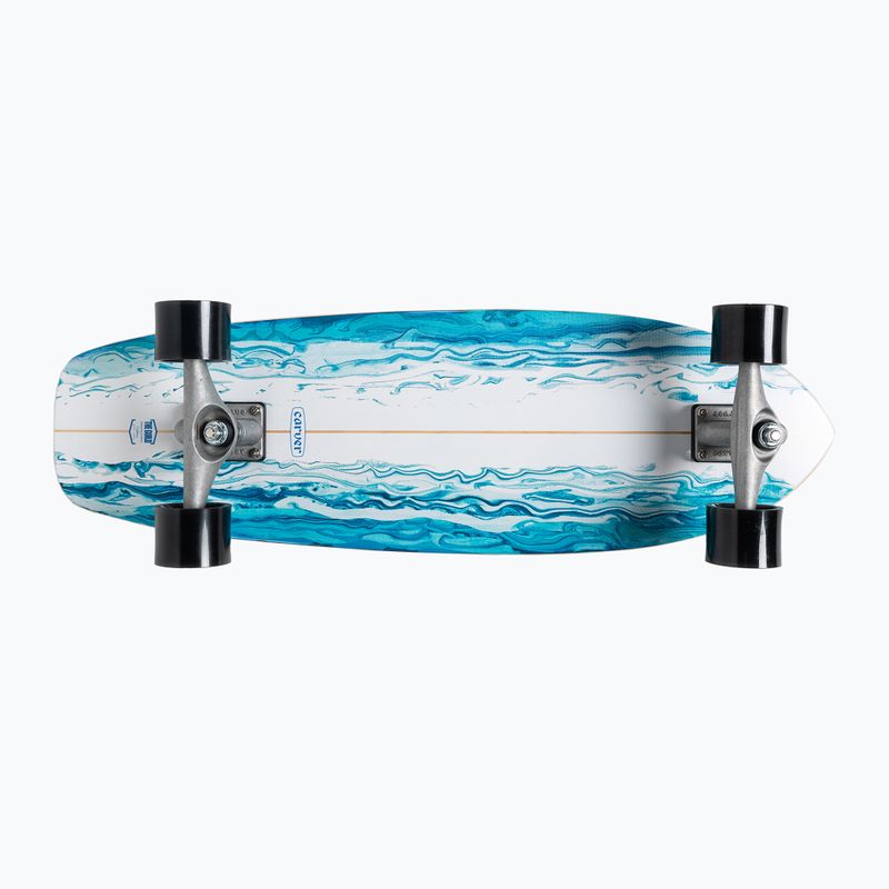 Surfskate skateboard Carver CX Raw 31" Resin 2022 Complete blue and white C1012011135