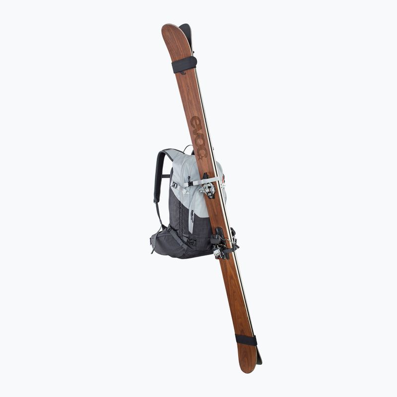 EVOC Line 30 silver/heather carbon grey ski backpack 8
