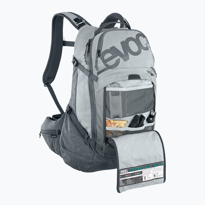 EVOC Trail Pro 26 l stone/carbon grey bicycle backpack 8