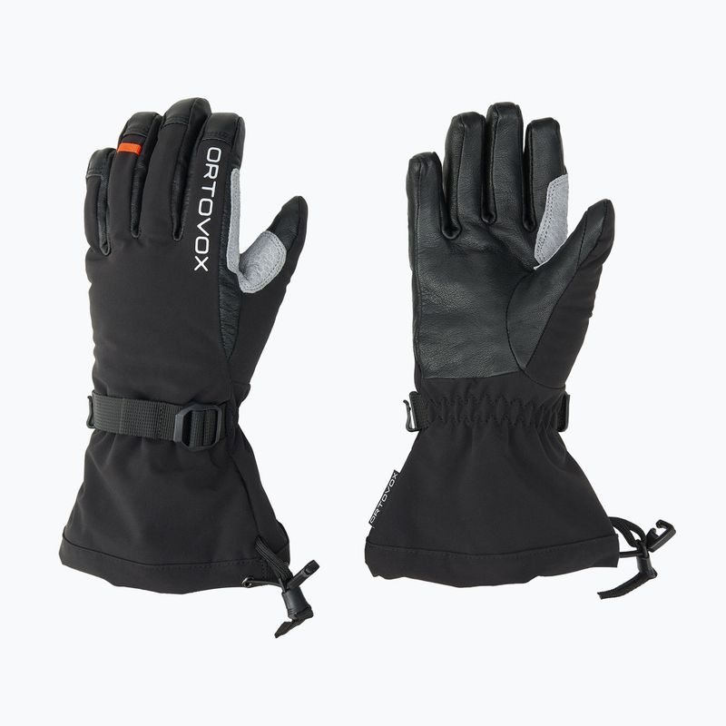 Men's ski gloves ORTOVOX Merino Mountain black raven