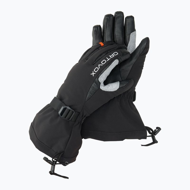 Men's ski gloves ORTOVOX Merino Mountain black raven