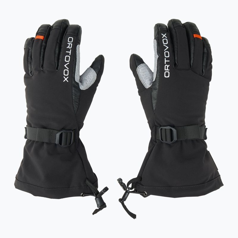 Men's ski gloves ORTOVOX Merino Mountain black raven 3