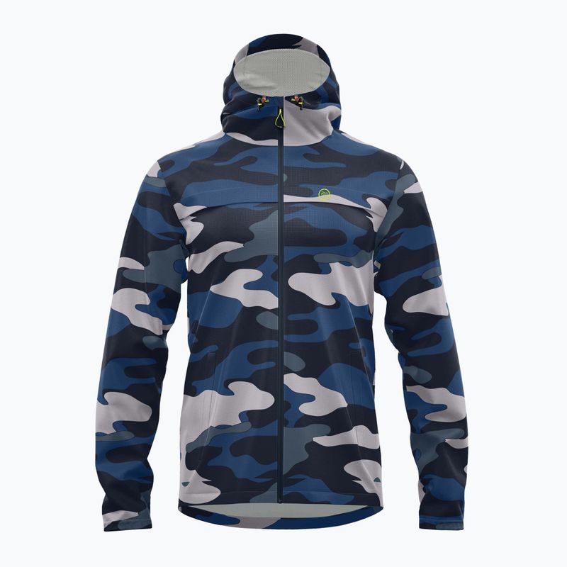 RedElk Agua Pro rain jacket blue camouflage