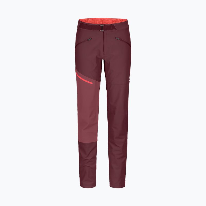 Women's softshell trousers ORTOVOX Brenta maroon 6224400026 4