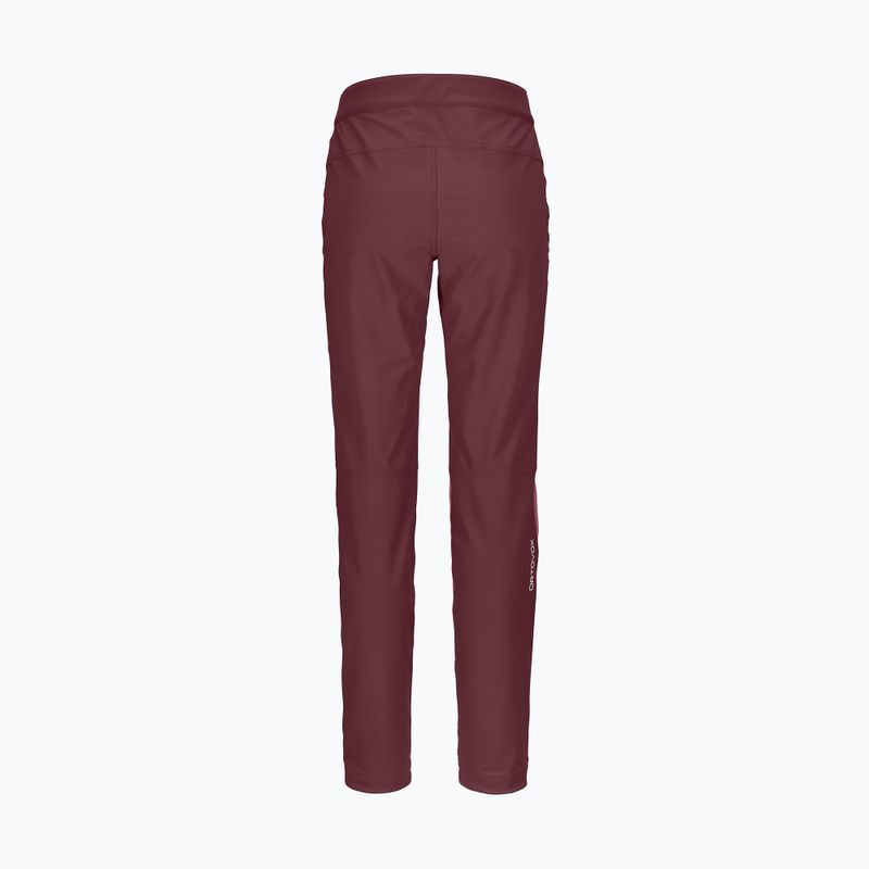 Women's softshell trousers ORTOVOX Brenta maroon 6224400026 5