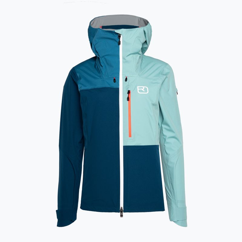 Women's ORTOVOX 3L Ortler rain jacket blue 7061600006