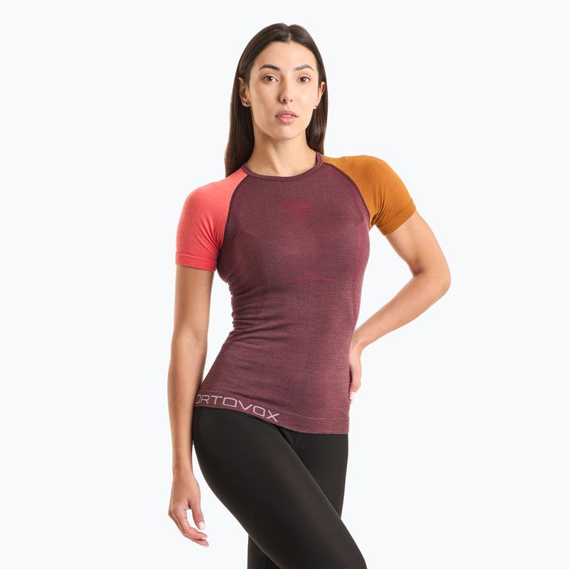 Women's thermal T-shirt ORTOVOX 120 Comp Light winetasting