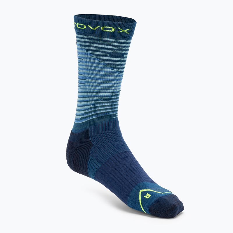 Men's ski socks ORTOVOX All Mountain Mid petrol blue 2