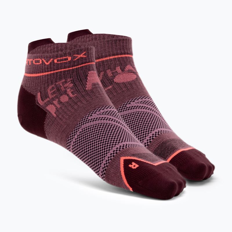 Women's trekking socks ORTOVOX Alpine Light Low red 5479000005
