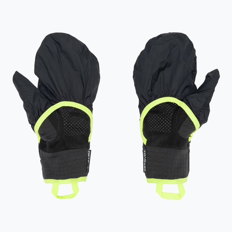 Men's skydiving gloves ORTOVOX Fleece Grid Cover black raven 4