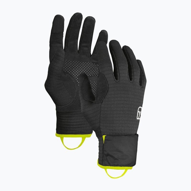 Men's skydiving gloves ORTOVOX Fleece Grid Cover black raven 8
