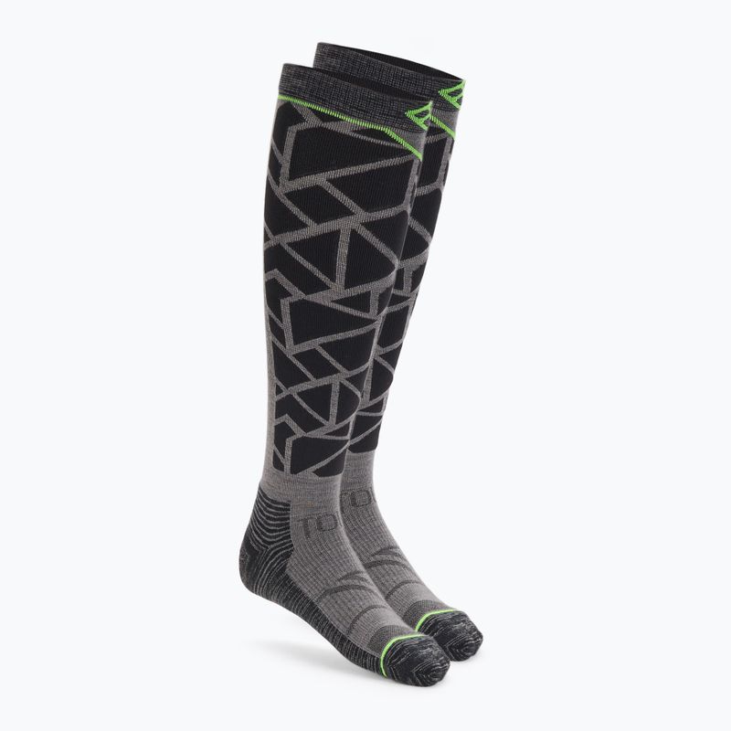 Men's skydiving socks ORTOVOX Ski Tour Comp Long black raven