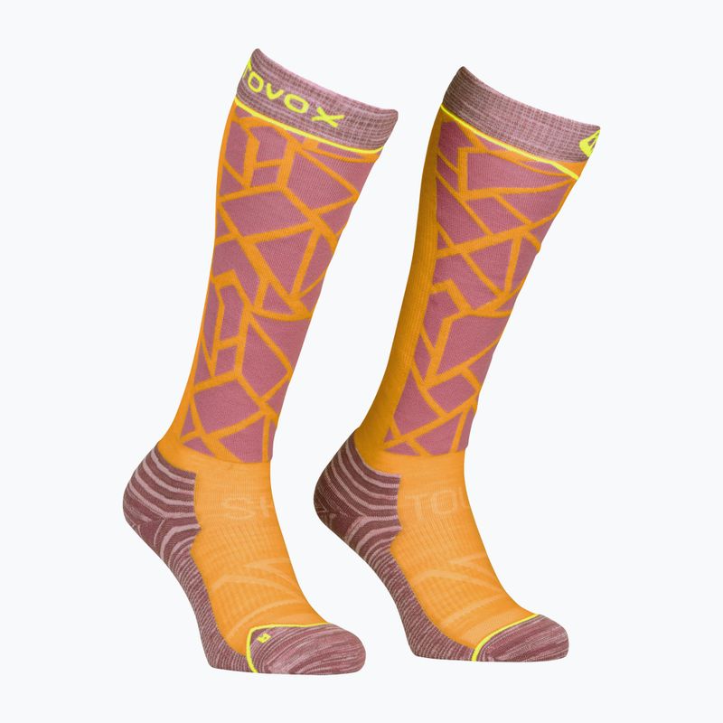 Women's skydiving socks ORTOVOX Ski Tour Comp Long autumn leaves