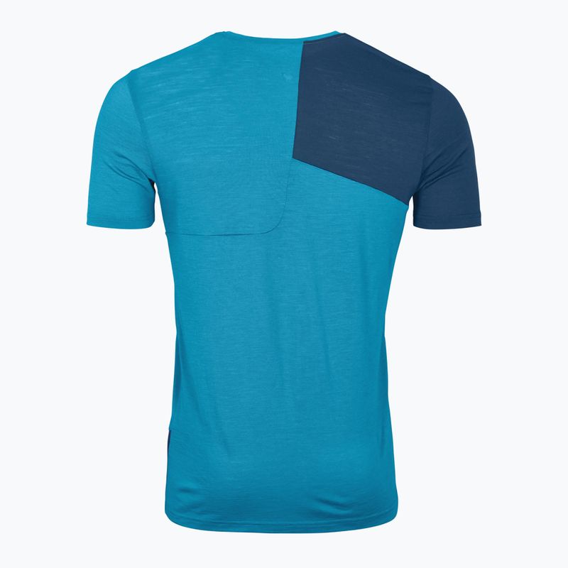 Men's ORTOVOX 120 Tec mountain blue trekking shirt 2