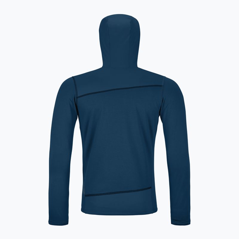Men's ORTOVOX Fleece Light Hoody deep ocean 2