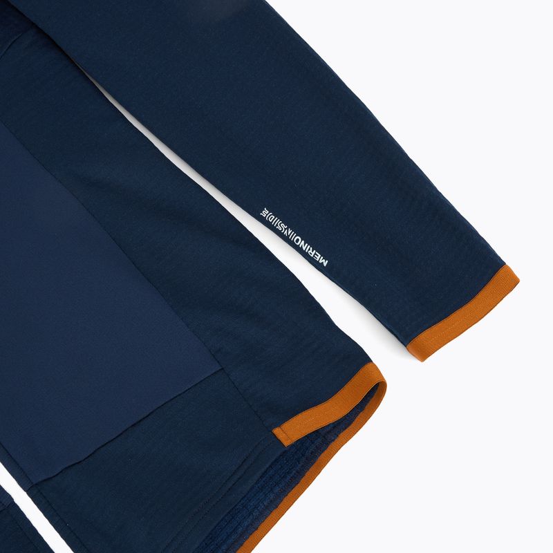 Men's ORTOVOX Fleece Grid Hoody deep ocean sweatshirt 4