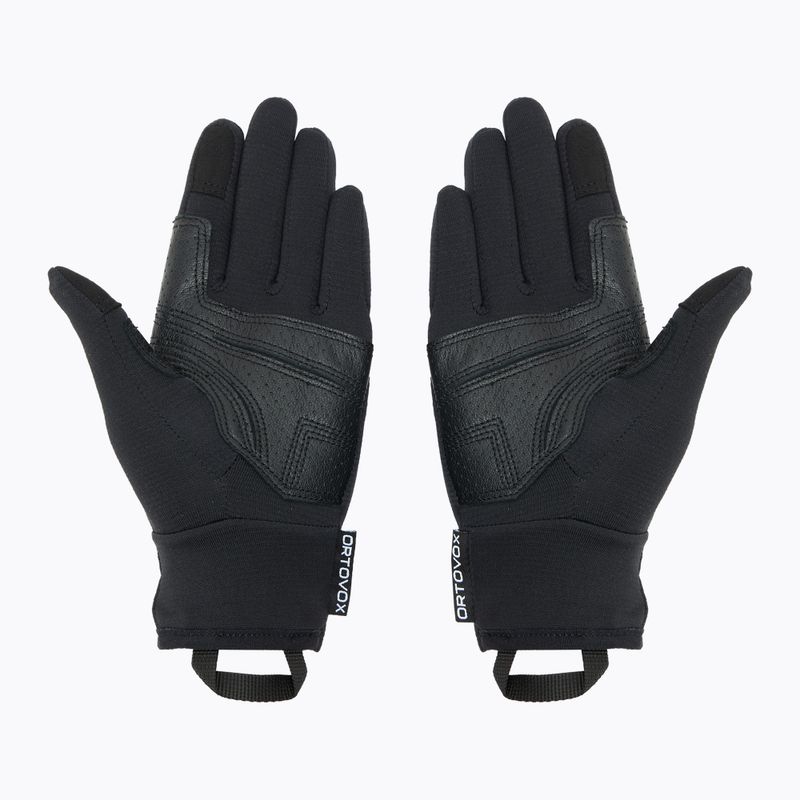 Women's skateboarding gloves ORTOVOX Fleece Light black raven 2