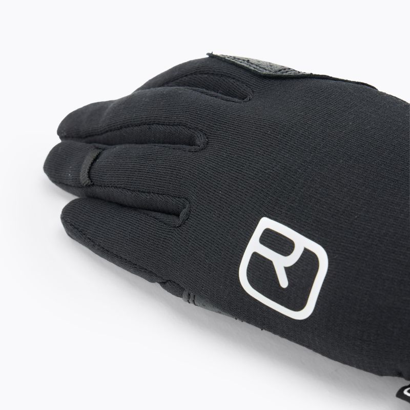 Women's skateboarding gloves ORTOVOX Fleece Light black raven 5