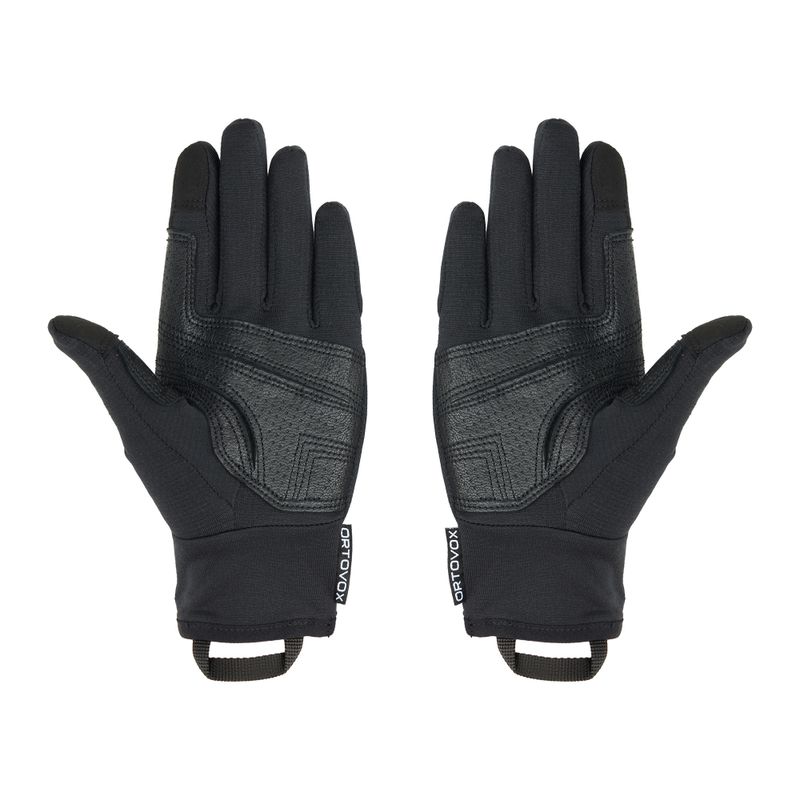 Men's skydiving gloves ORTOVOX Fleece Light black raven 2