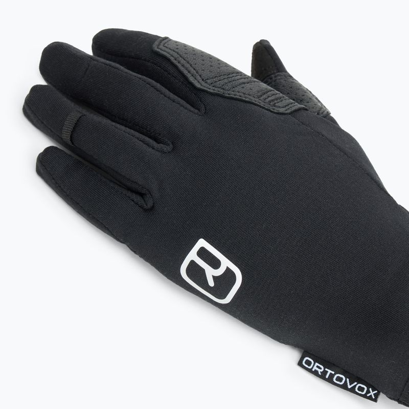 Men's skydiving gloves ORTOVOX Fleece Light black raven 5