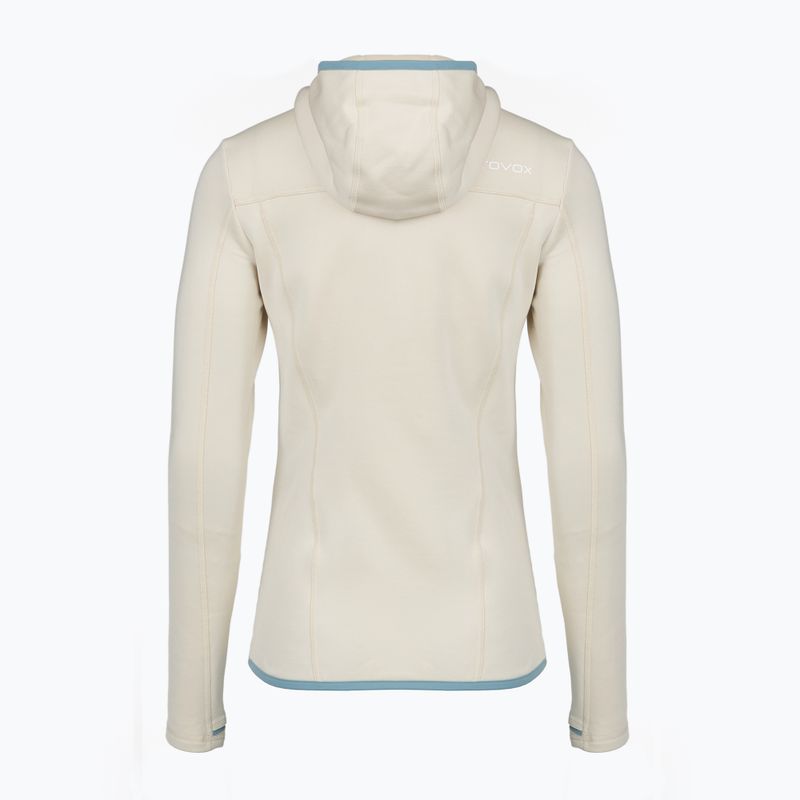 Women's ORTOVOX Fleece Hoody white chalk sweatshirt 2