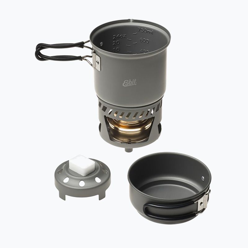 Esbit Travel Cookset With Alcohol Burner aluminum