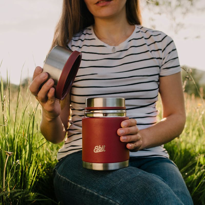 Esbit Sculptor Stainless Steel Food Jug 750ml burgundy 4