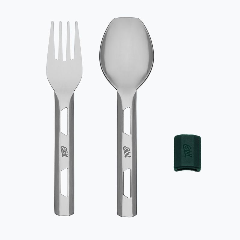 Food thermos with cutlery Esbit Stainless Steel Food Jug 750 ml forest green 8