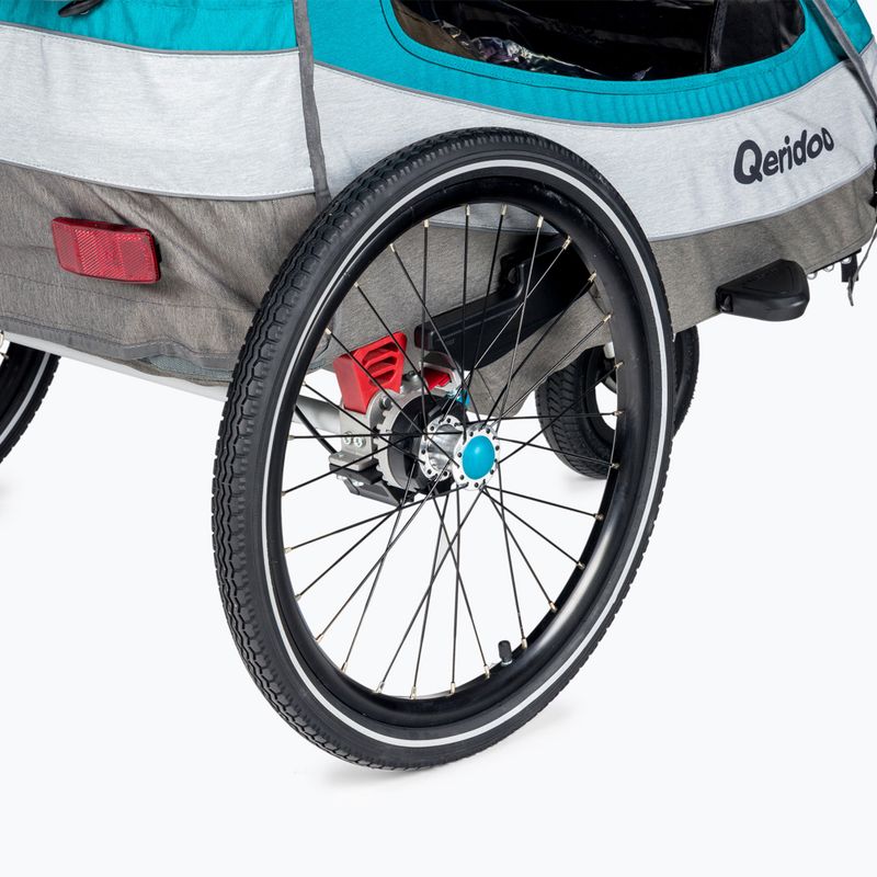 Qeridoo Sportrex2 double bike trailer blue Q-SR2-21-P 5