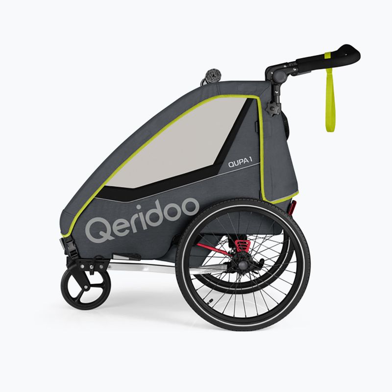 Qeridoo bike trailer Qupa 1 lime 2