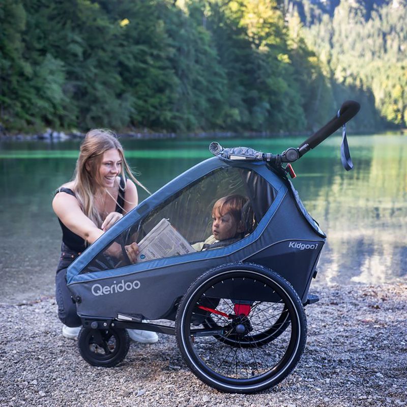 Qeridoo Kidgoo 2 bicycle trailer dark navy/blue 13