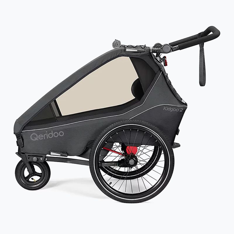 Qeridoo Kidgoo 2 bicycle trailer dark steel grey