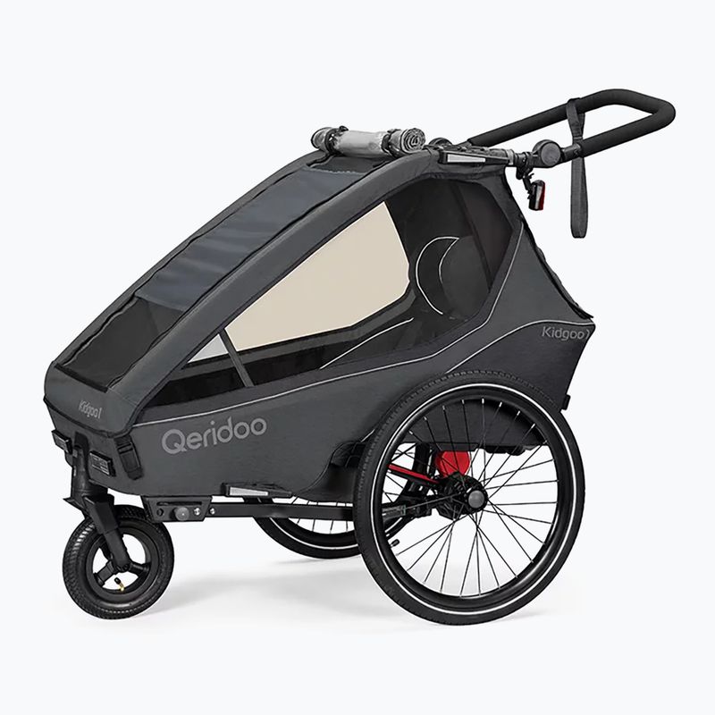 Qeridoo Kidgoo 1 bicycle trailer dark steel grey