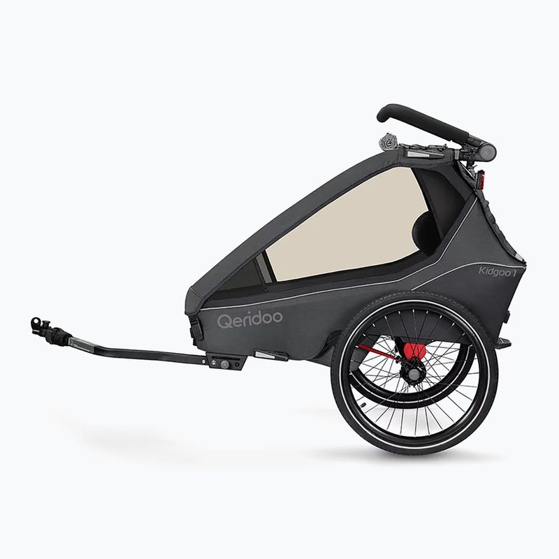 Qeridoo Kidgoo 1 bicycle trailer dark steel grey 3