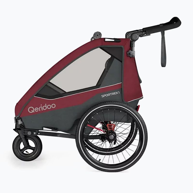 Qeridoo Sportrex 1 bicycle trailer cayenne red 2