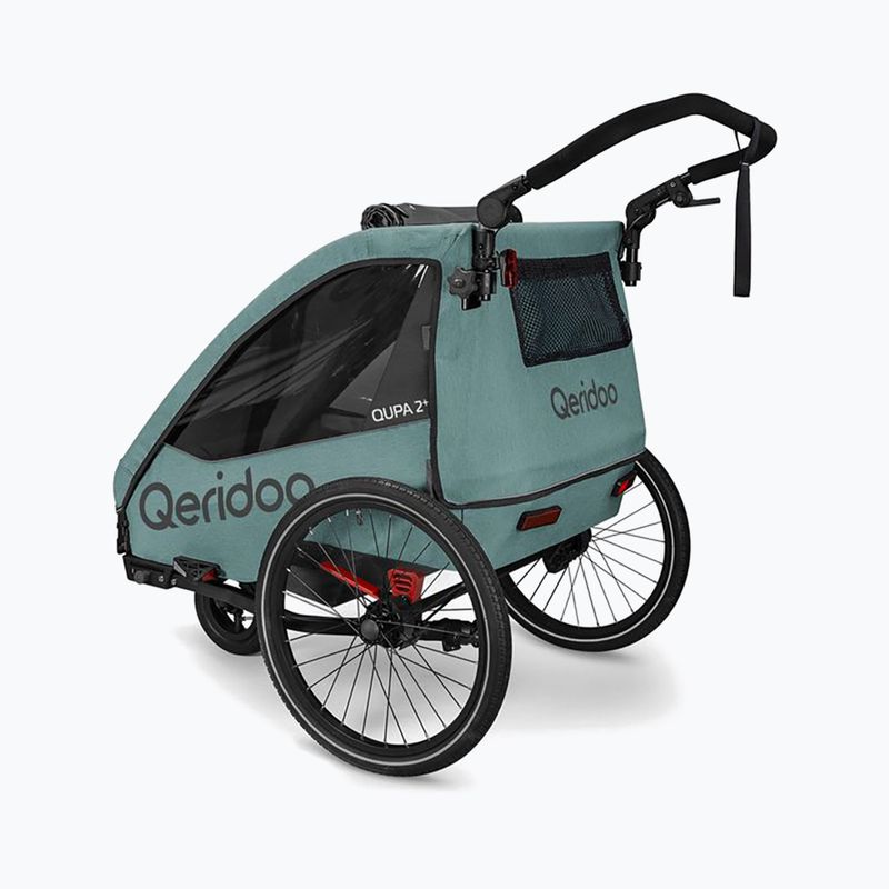 Two-seater bicycle trailer Qeridoo Qupa 2 mineral blue 2