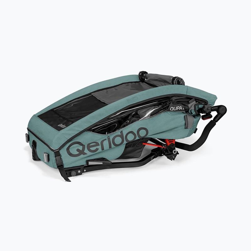 Two-seater bicycle trailer Qeridoo Qupa 2 mineral blue 5