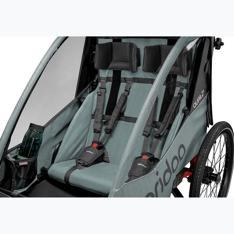 Two-seater bicycle trailer Qeridoo Qupa 2 mineral blue 6