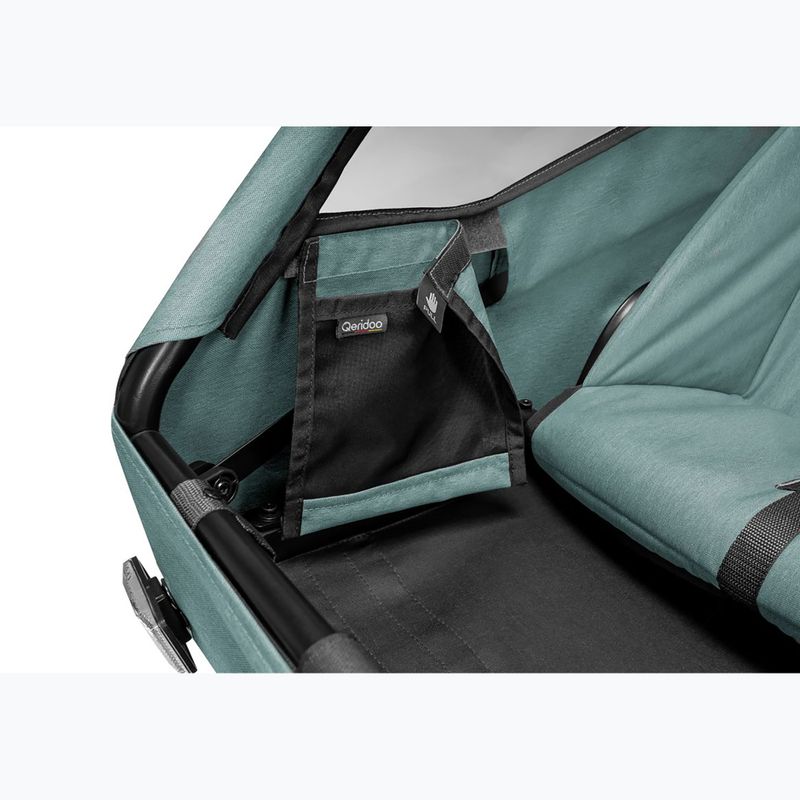 Two-seater bicycle trailer Qeridoo Qupa 2 mineral blue 8