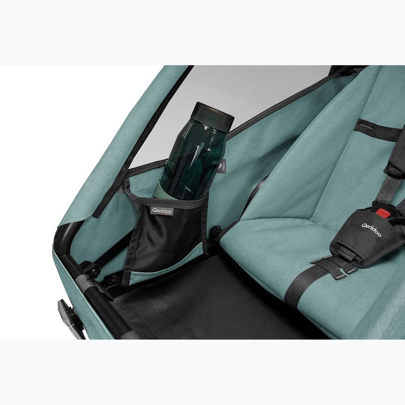 Two-seater bicycle trailer Qeridoo Qupa 2 mineral blue 9