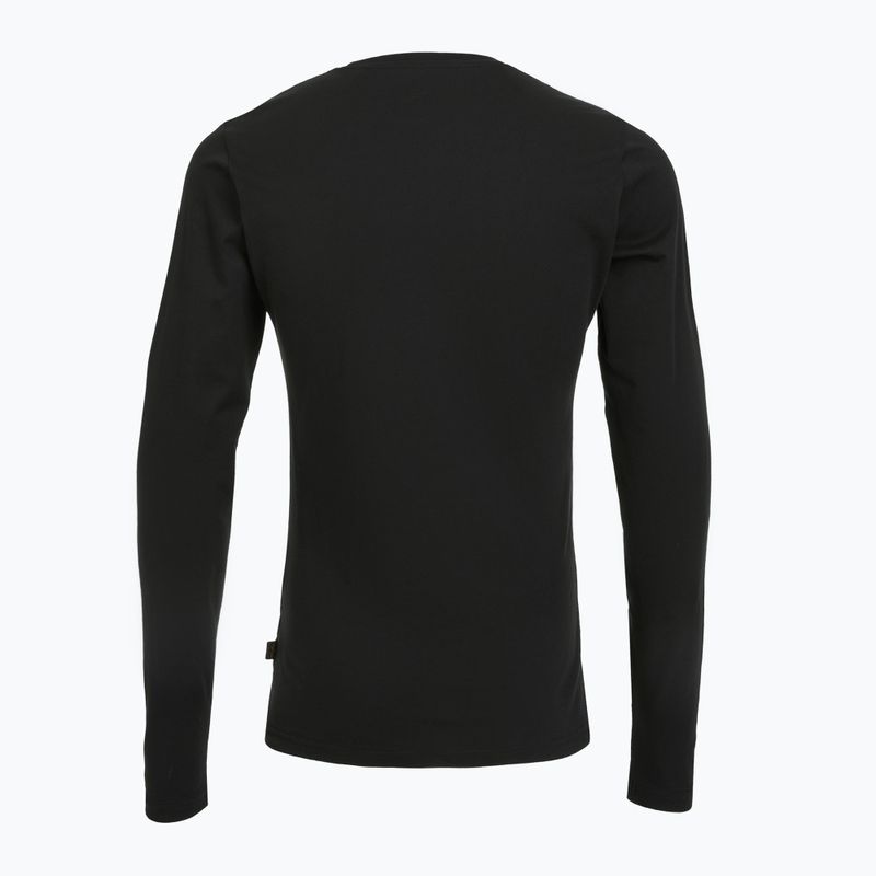 Men's Alpha Industries Basic T black polo longsleeve 2