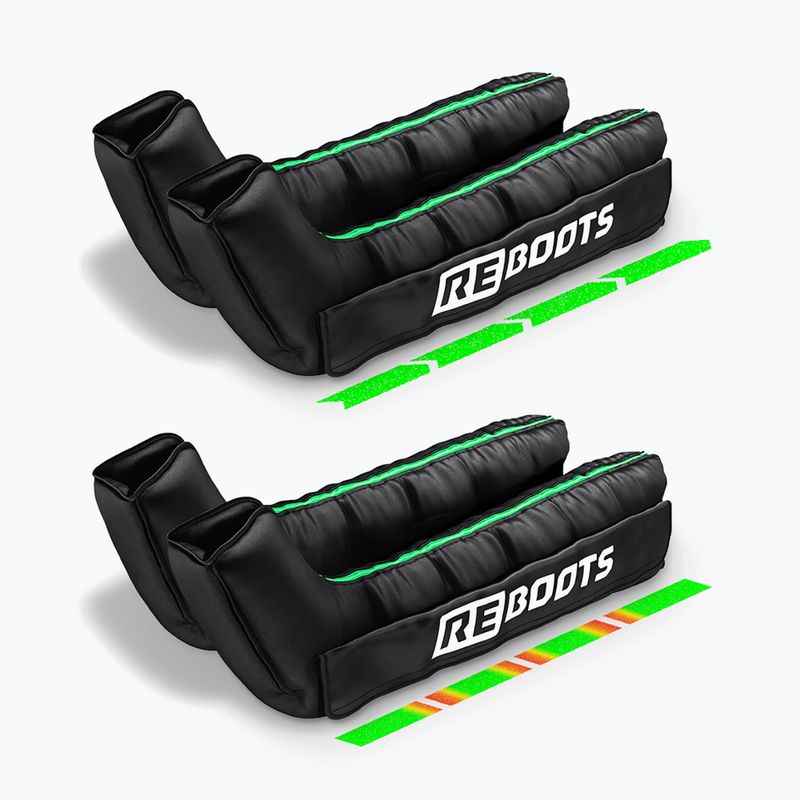 Leg cuffs for lymphatic drainage REBOOTS Go Lite black/white/green 3