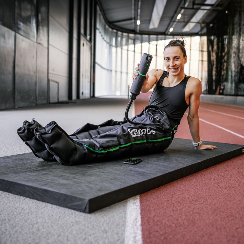 Leg cuffs for lymphatic drainage REBOOTS Go Lite black/white/green 8