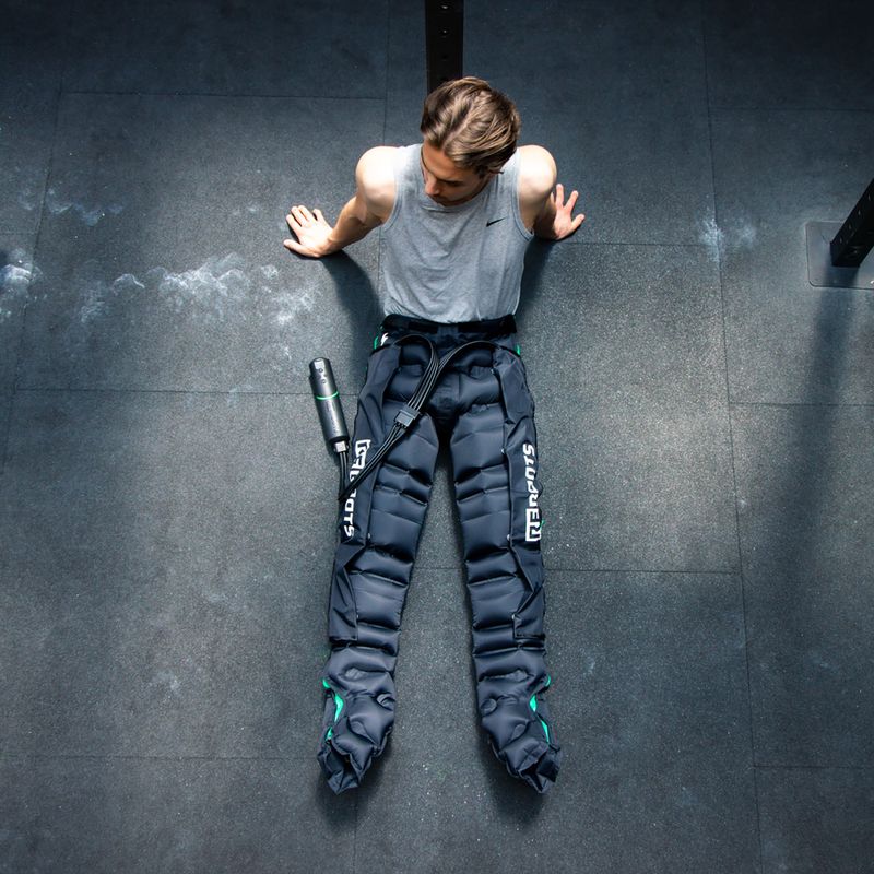 Leg cuffs for lymphatic drainage REBOOTS Go Lite black/white/green 9