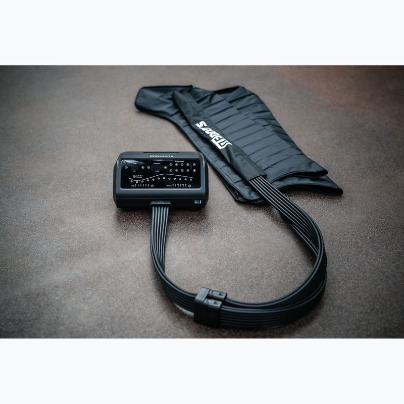 Leg cuffs for lymphatic drainage REBOOTS One Pro Recovery Pants 2.0 2025 Edition black/white/green 8