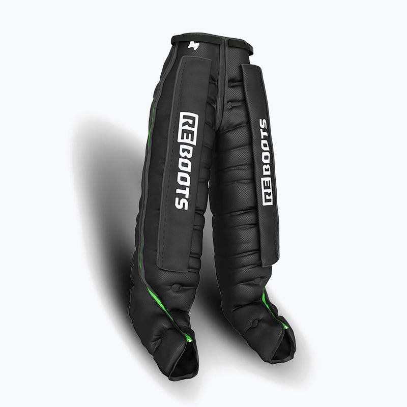 Lymphatic drainage leg sleeves REBOOTS Go Lite Recovery Pants 2.0 2025 Edition black/white/green 3